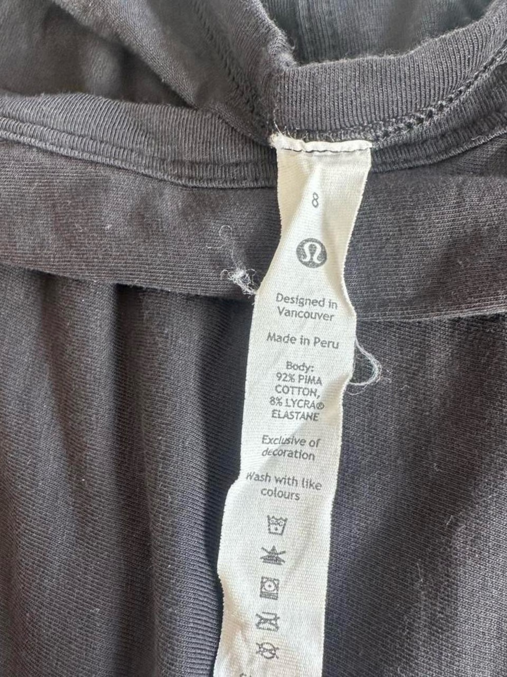 Lululemon Black Twist-Front Short Sleeve Top - Picture 4 of 4
